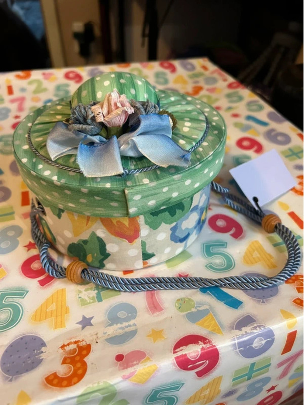 Small Vintage floral sewing box